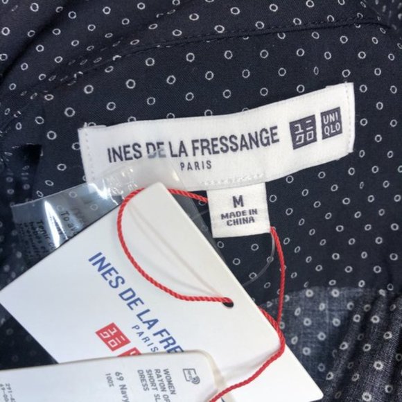 Uniqlo Ines De La Fressange Navy Open Collar Dress - Picture 7 of 8